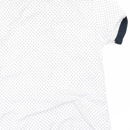 Mens UK Size L New Look White  Button-Up Short Sleeve Casual Shirt