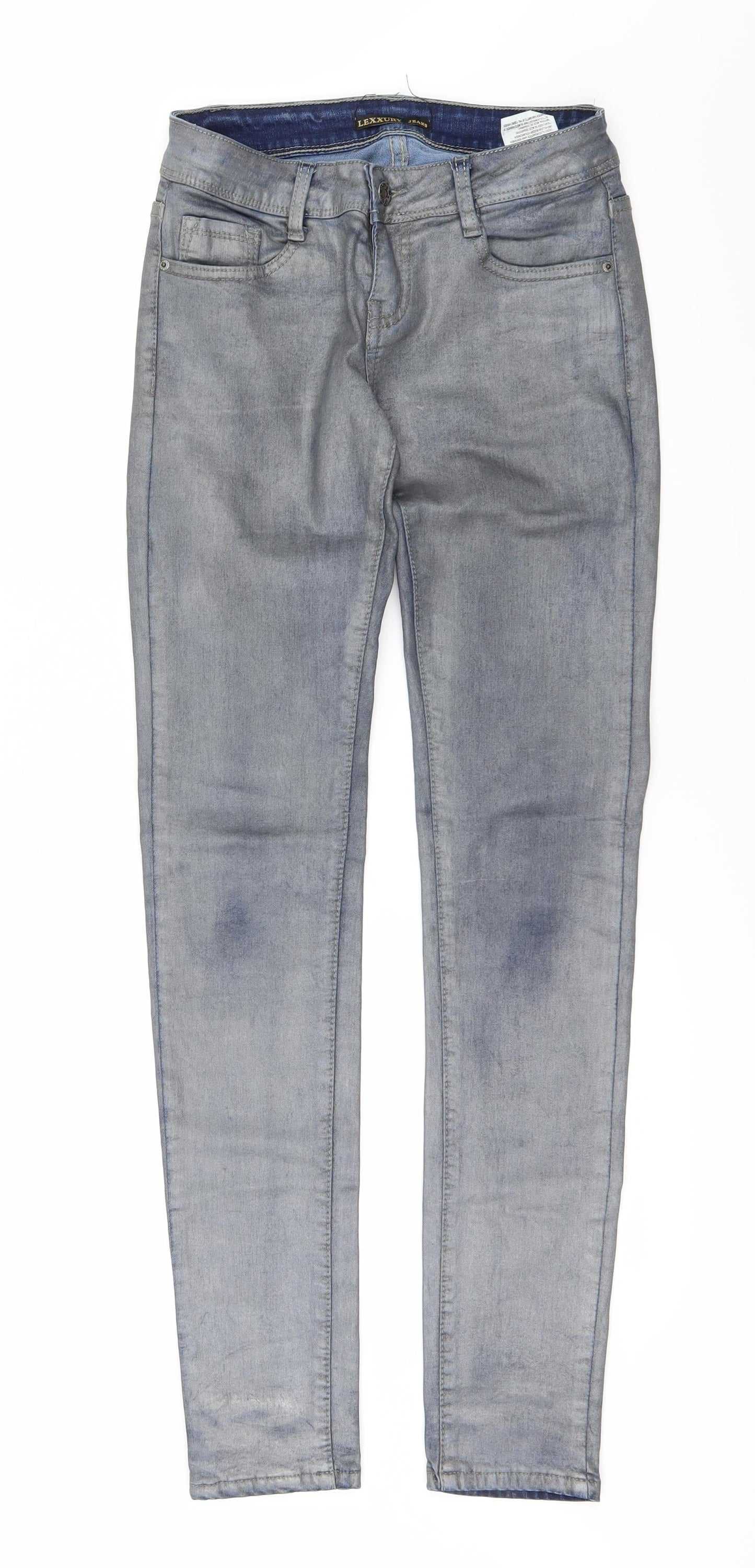 Lexxury Mens Blue   Skinny Jeans Size S L30 in