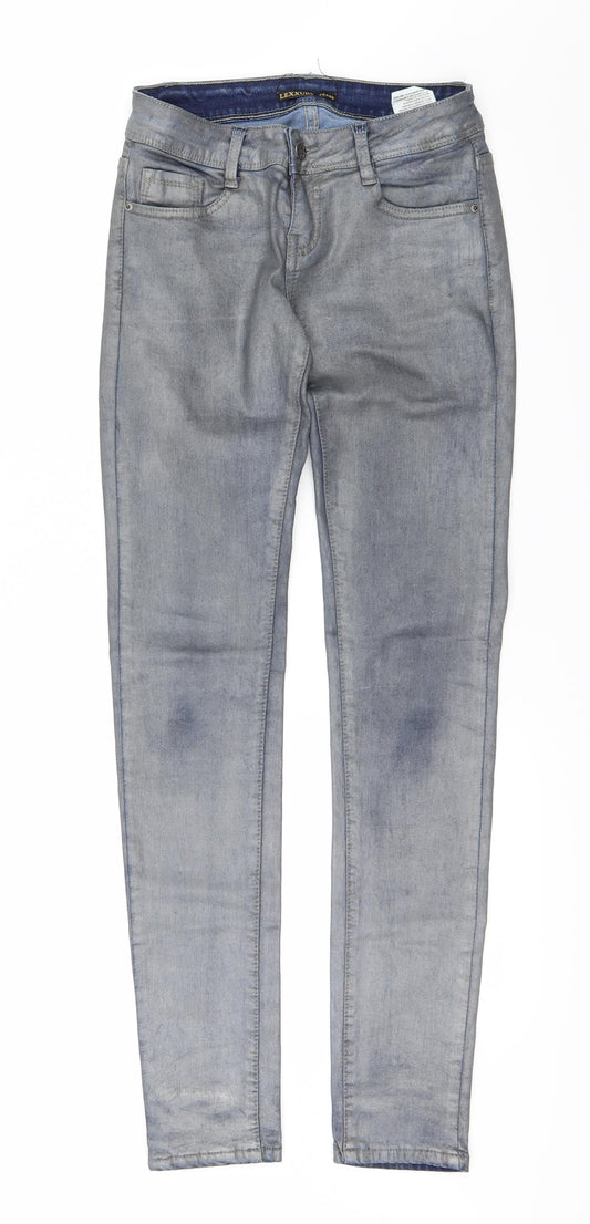 Lexxury Mens Blue   Skinny Jeans Size S L30 in
