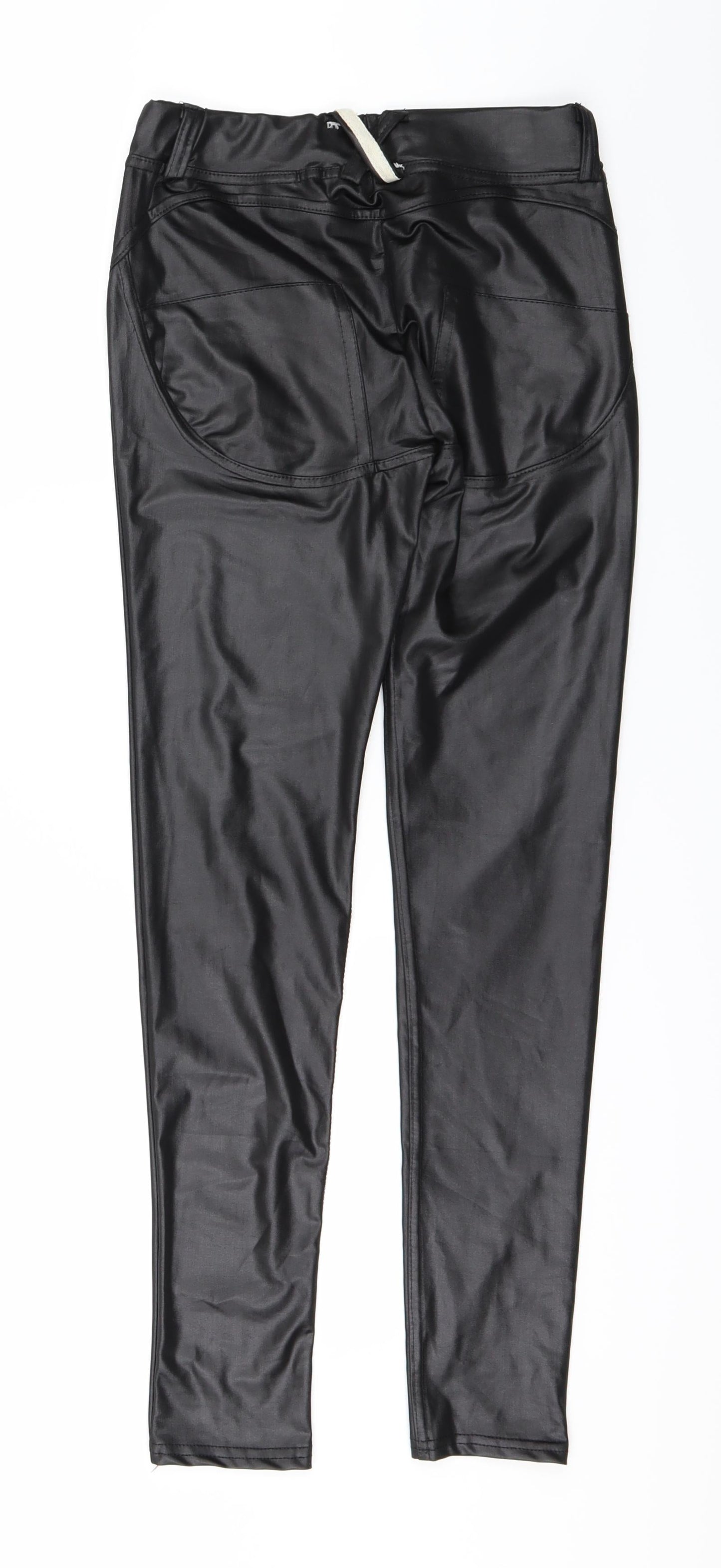 Womens UK Size S Preworn Regular Fit  Black Trousers