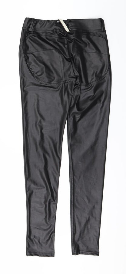 Womens UK Size S Preworn Regular Fit  Black Trousers