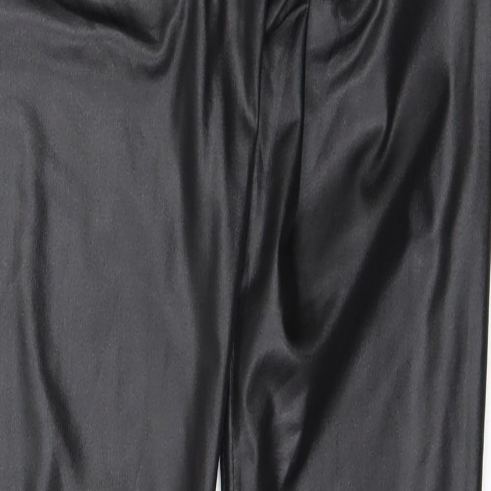 Womens UK Size S Preworn Regular Fit  Black Trousers