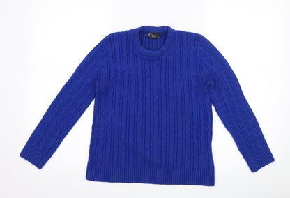 CHIC Womens Blue   Pullover Jumper Size S