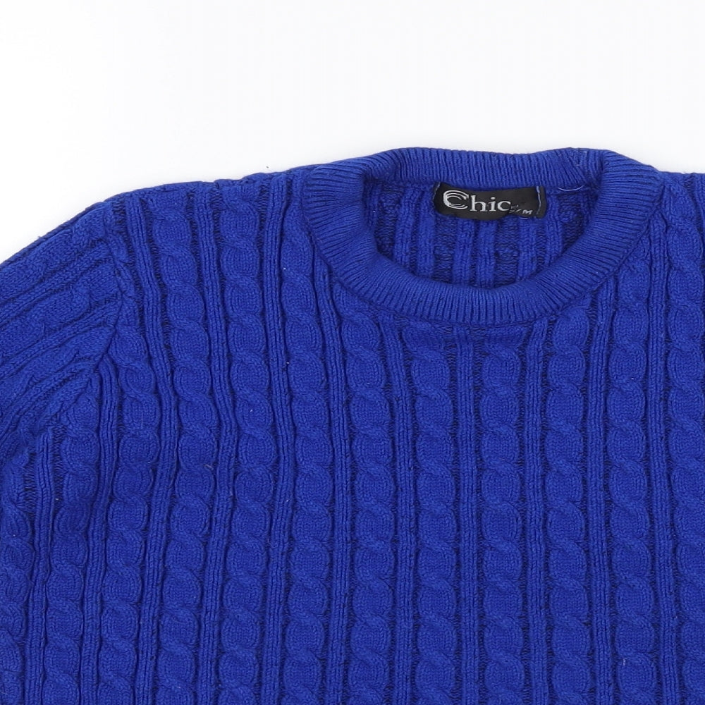 CHIC Womens Blue   Pullover Jumper Size S