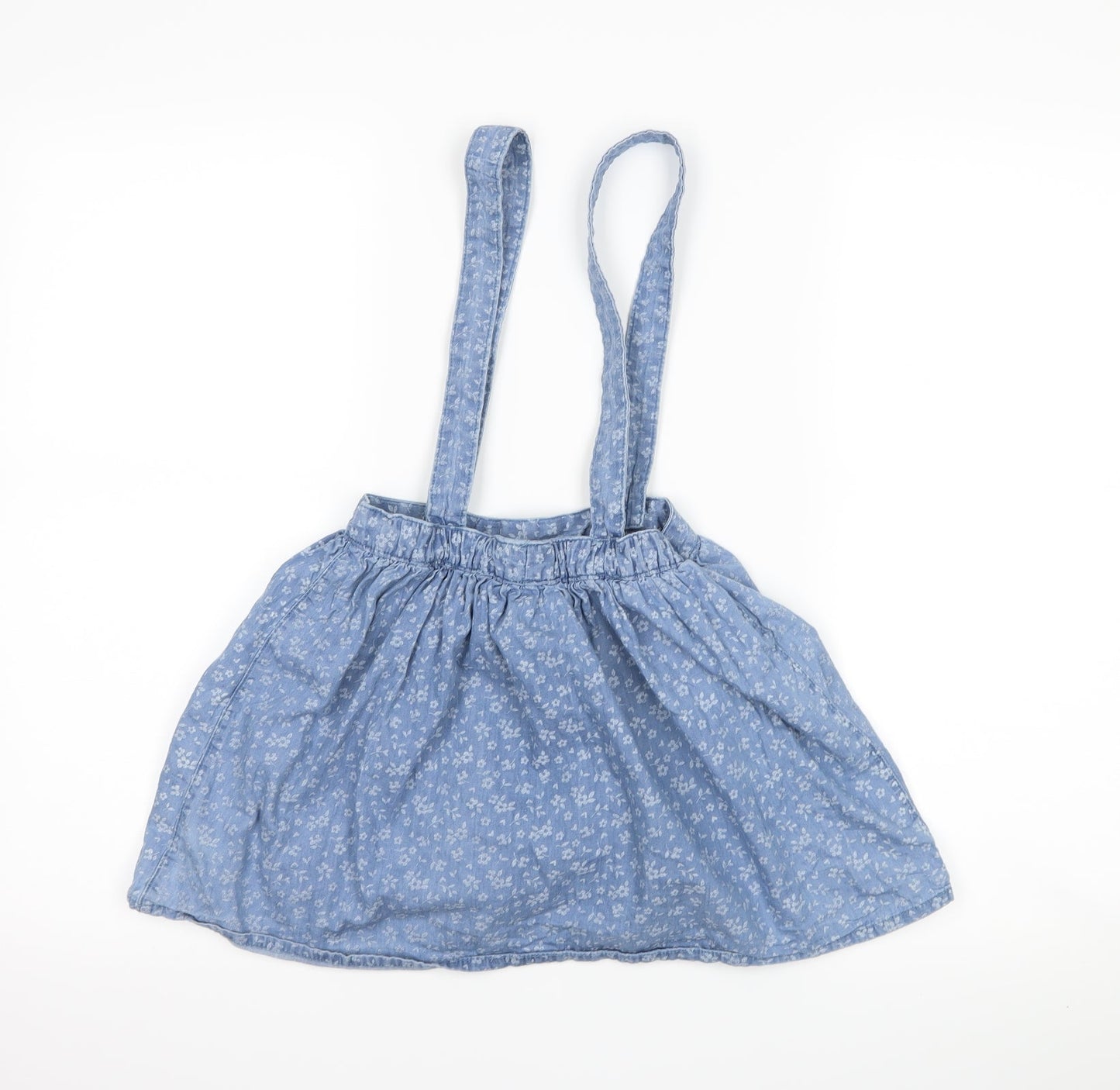 George Girls Blue Floral  A-Line Skirt Size 5-6 Years - Dungaree