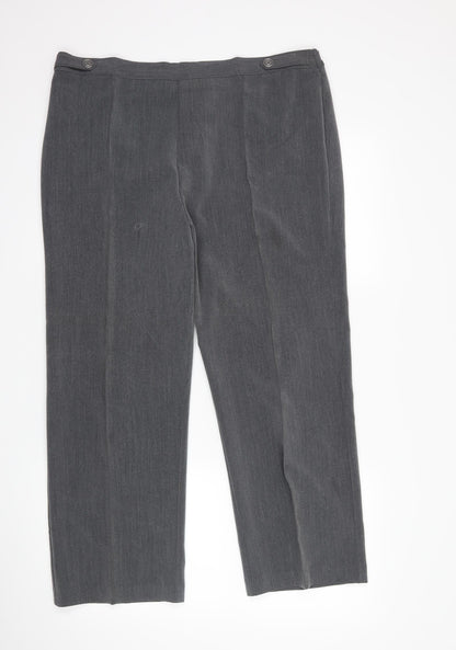 Womens UK Size 18 Sarah Hamilton Regular Fit  Grey Trousers