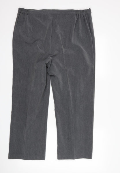 Womens UK Size 18 Sarah Hamilton Regular Fit  Grey Trousers