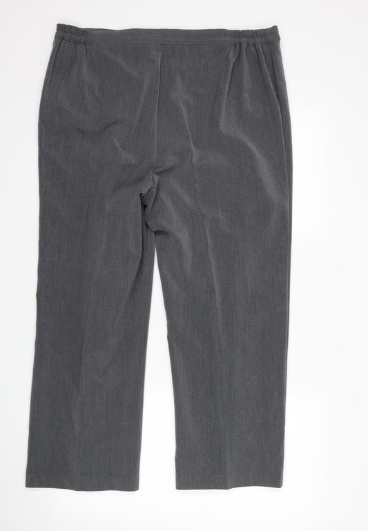 Womens UK Size 18 Sarah Hamilton Regular Fit  Grey Trousers