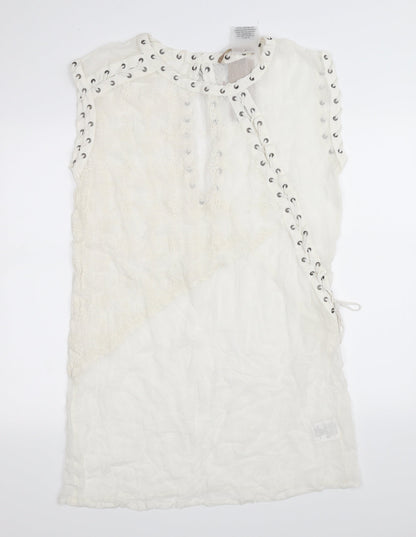 CULTURE Womens Ivory Paisley  Mini  Size M