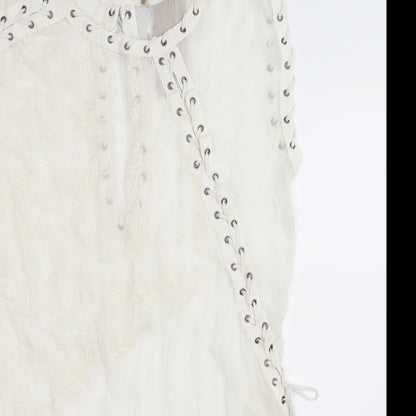 CULTURE Womens Ivory Paisley  Mini  Size M