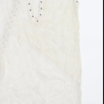 CULTURE Womens Ivory Paisley  Mini  Size M