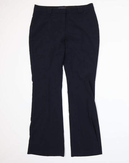 Womens UK Size 12 Marks and Spencer Regular Fit  Blue Trousers