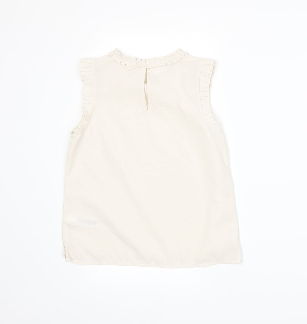 Back view of Next girls’ beige basic blouse, size 9, years