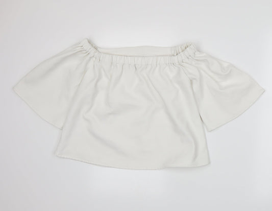 Glamorous Womens White   Basic T-Shirt Size S