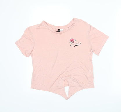 Divided by H&M Womens Pink   Basic T-Shirt Size S