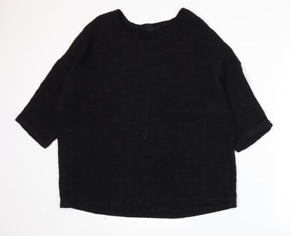 Womens UK Size M H&M Black Basic T-Shirt