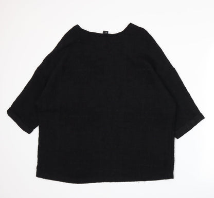 Womens UK Size M H&M Black Basic T-Shirt
