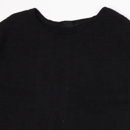 Womens UK Size M H&M Black Basic T-Shirt