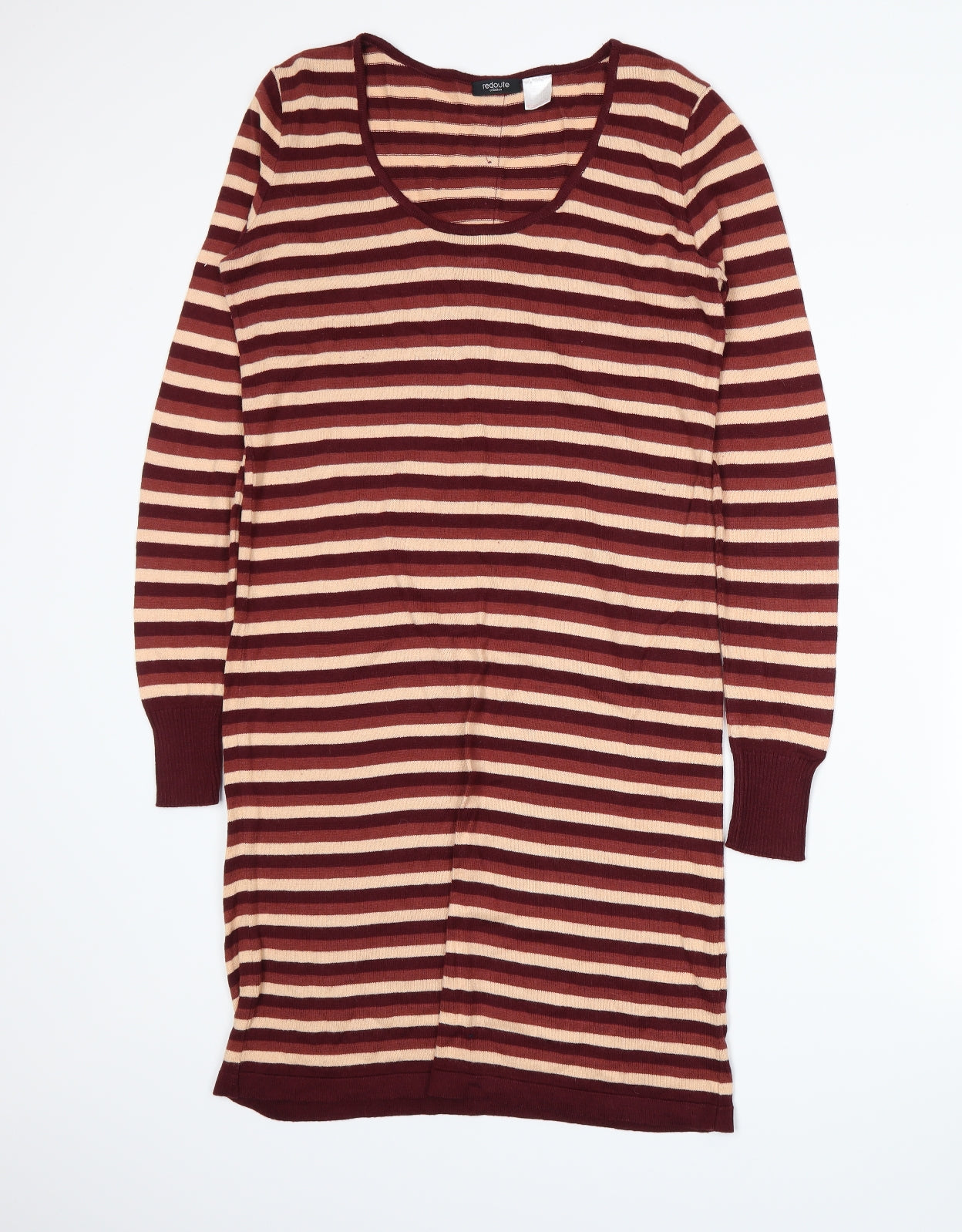 Redoute Womens Red Striped Knit A-Line  Size 8