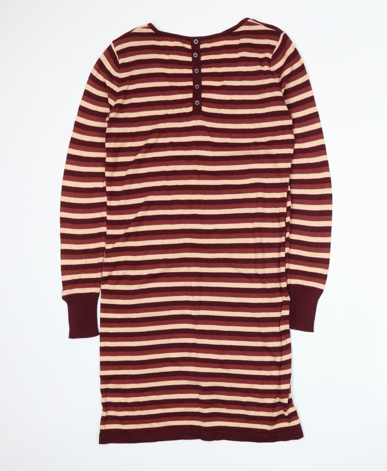 Redoute Womens Red Striped Knit A-Line  Size 8