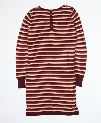 Redoute Womens Red Striped Knit A-Line  Size 8