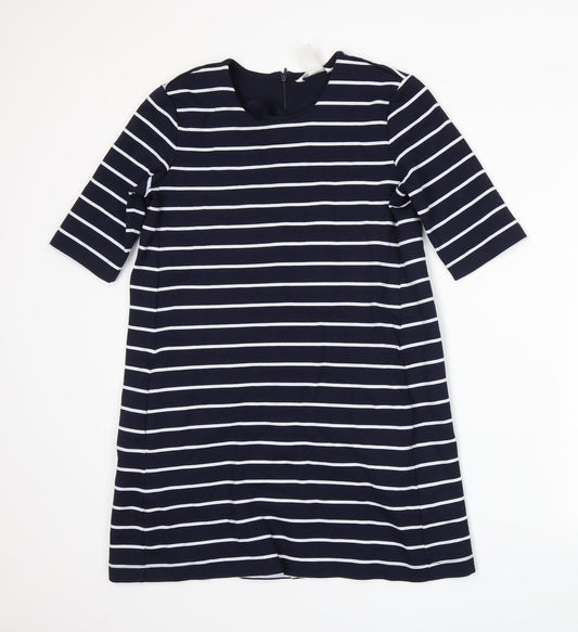 H&M Womens Blue Striped  A-Line  Size S