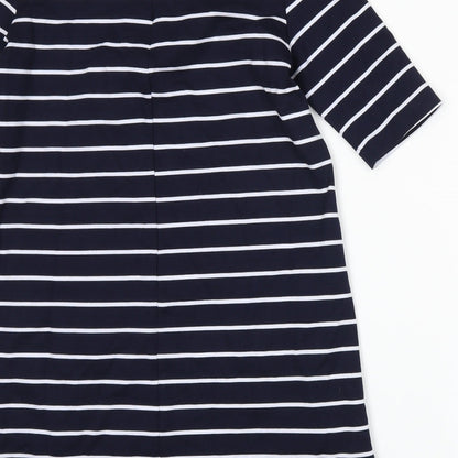 H&M Womens Blue Striped  A-Line  Size S