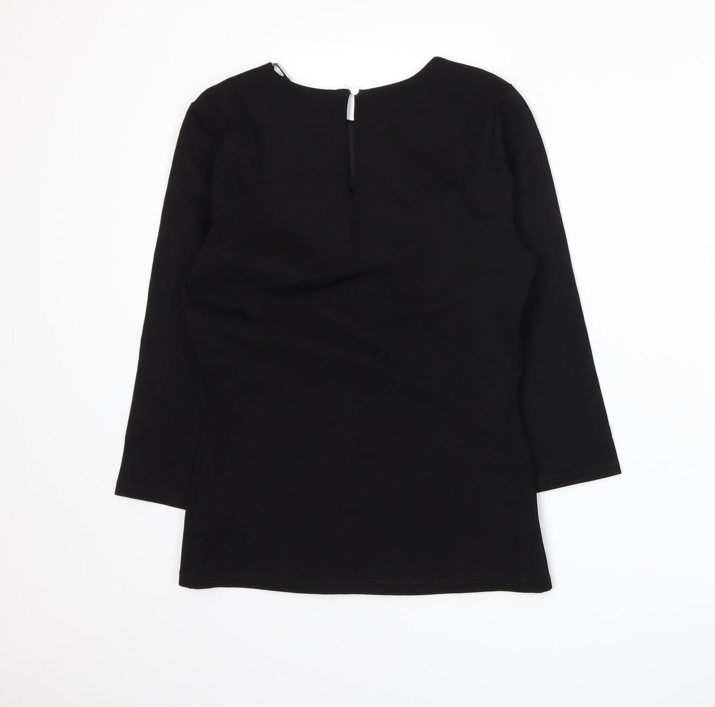 Womens UK Size 12 Julien Macdonald Black Basic T-Shirt