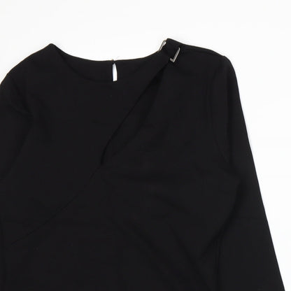 Womens UK Size 12 Julien Macdonald Black Basic T-Shirt