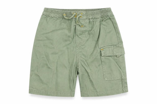 Front view of Vitamins Kids boys’ green bermuda shorts, size 2, years
