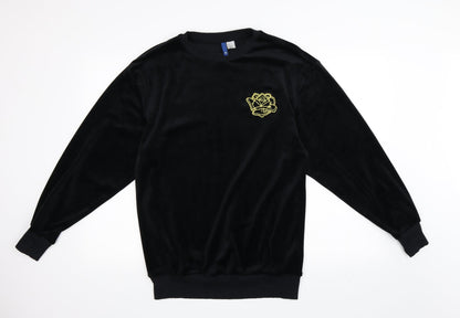 H&M Womens Black   Pullover Sweatshirt Size S