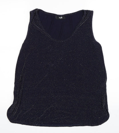 Womens UK Size 14 Wallis Blue Basic T-Shirt