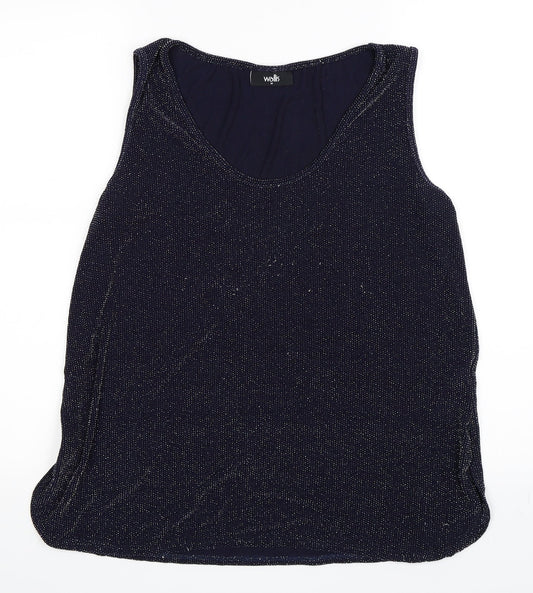 Womens UK Size 14 Wallis Blue Basic T-Shirt