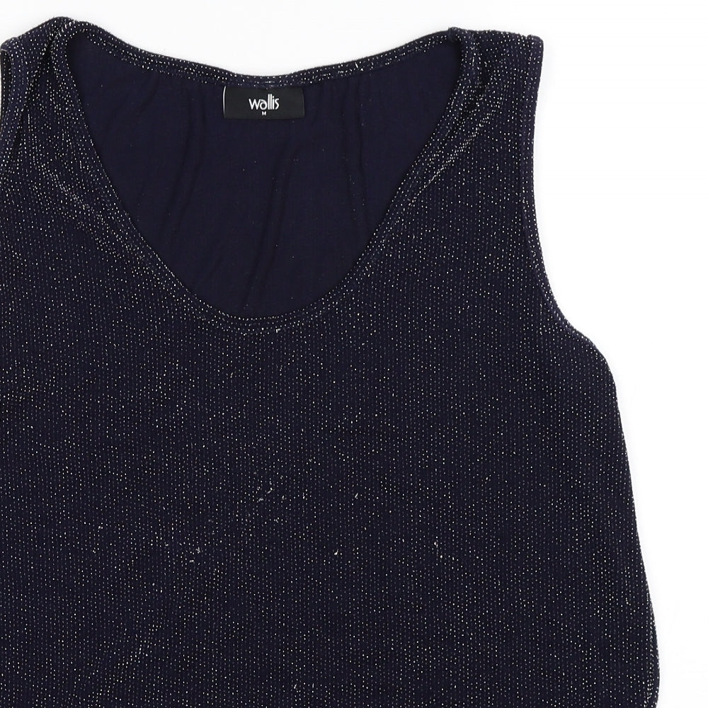 Womens UK Size 14 Wallis Blue Basic T-Shirt