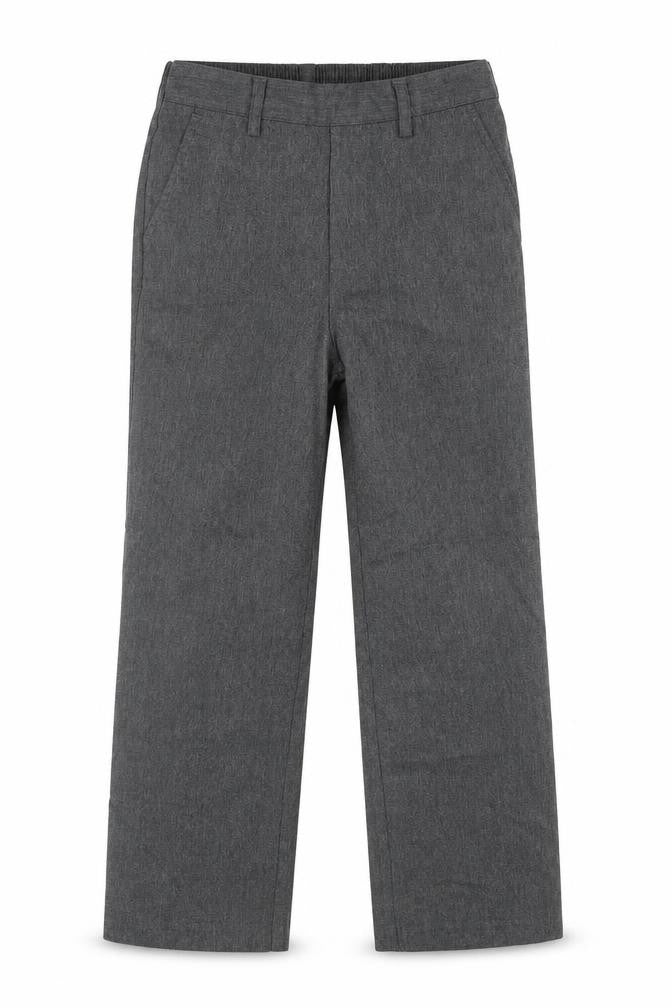 Front view of Top Class boys’ grey trousers, size 9, years