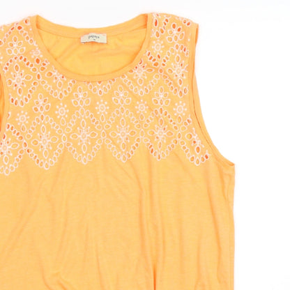 Papaya Womens Orange   Basic Tank Size 14