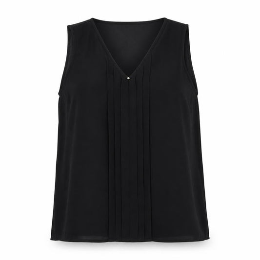 Front view of Primark women’s black basic blouse, size UK 12