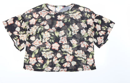 Womens UK Size 16 Lottie Multicoloured Basic Blouse