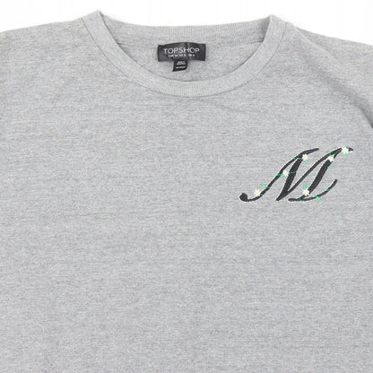 Topshop Womens Grey   Basic T-Shirt Size 8