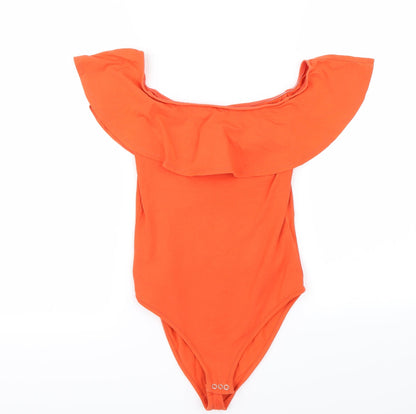 Topshop Womens Orange   Bodysuit One-Piece Size 8