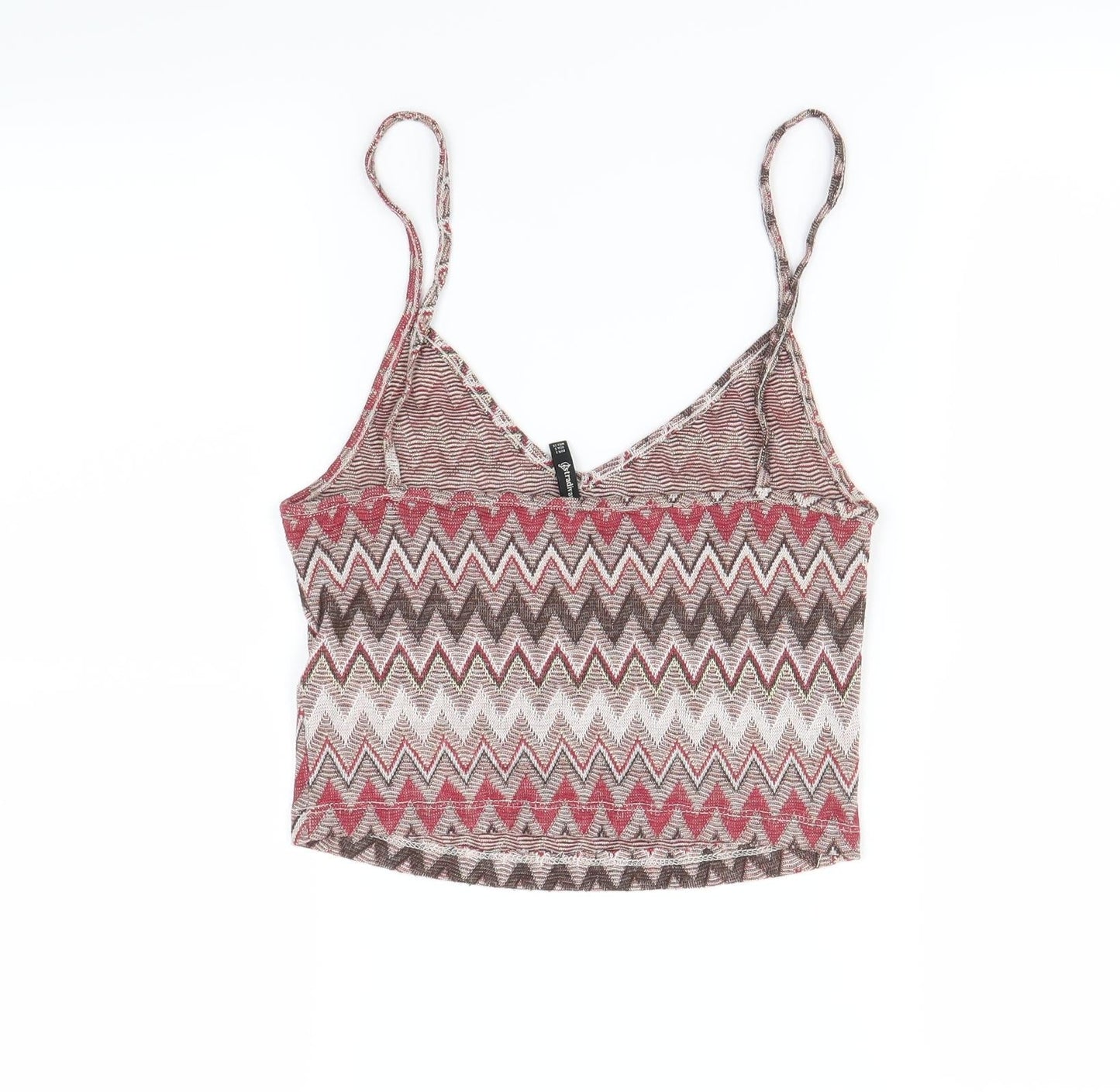 Womens UK Size S Stradivarius Multicoloured Basic Tank
