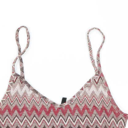 Womens UK Size S Stradivarius Multicoloured Basic Tank
