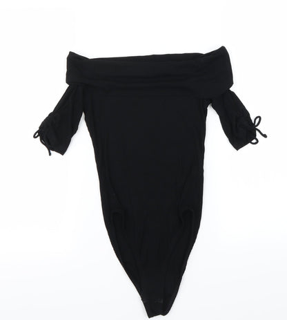 Topshop Womens Black   Bodysuit One-Piece Size 8