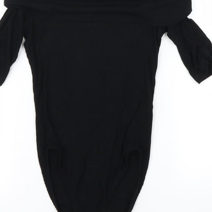 Topshop Womens Black   Bodysuit One-Piece Size 8