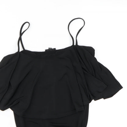 River Island Womens Black   Bodysuit One-Piece Size 6