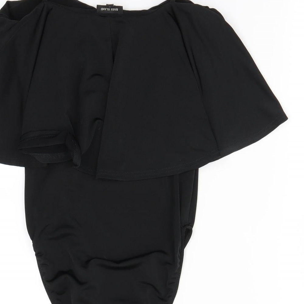 River Island Womens Black   Bodysuit One-Piece Size 6