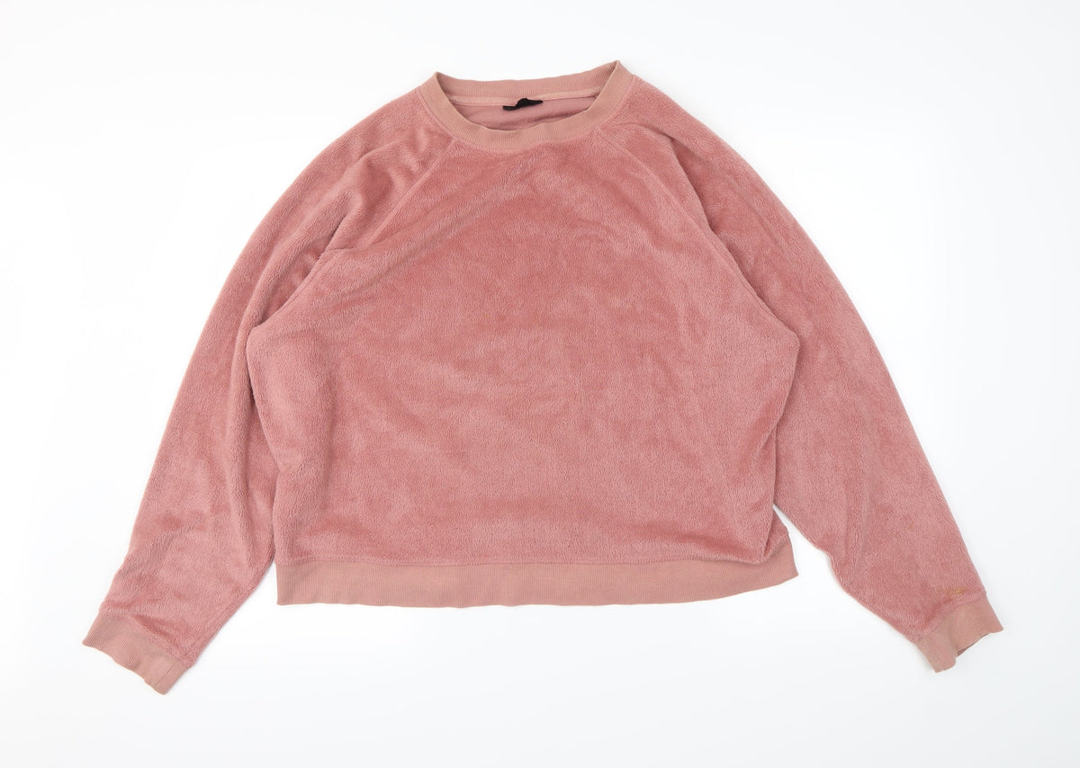 Additional front view of Topshop women’s pink jumper, size UK 12