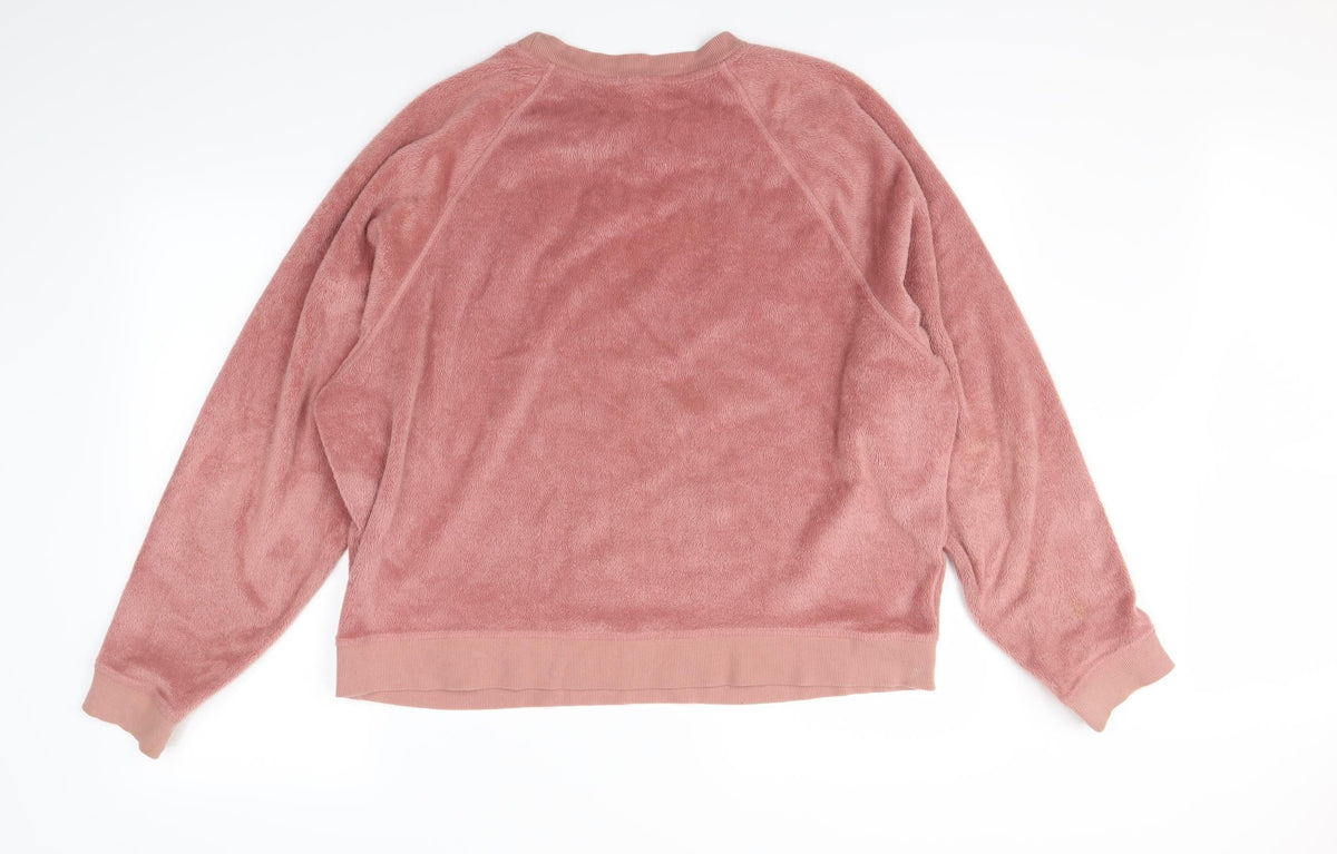 Back view of Topshop women’s pink jumper, size UK 12