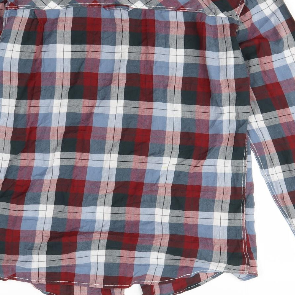Mens UK Size M Crafted Red  Button-Up Long Sleeve Casual Shirt