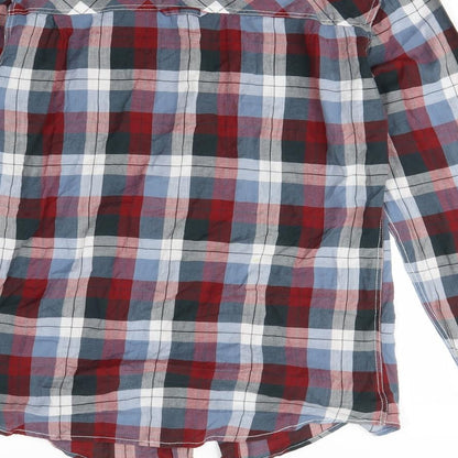 Mens UK Size M Crafted Red  Button-Up Long Sleeve Casual Shirt